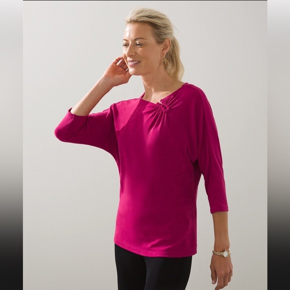 Chico’s Dolman Detail Top Size 3 - Picture 3 of 12